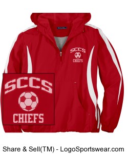 SCCS Soccer Jacket - Colorblock Raglan Anorak Design Zoom